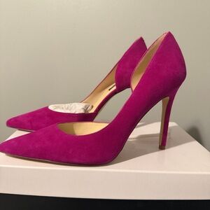 Nine West Vibrant Pink Suede Heels